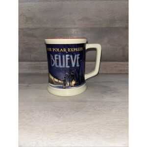 The Polar Express Mug Cup BELIEVE 3D Raised Ceramic Hot Chocolate Coffee Tea
